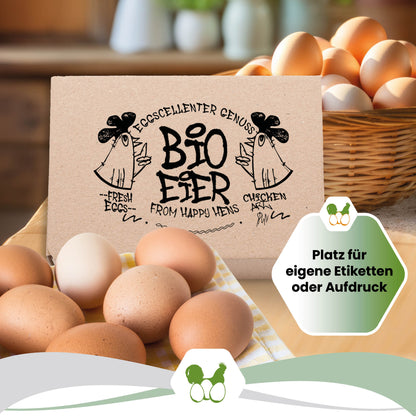 EckPack 6er Eierschachtel, neutral "Platz für eigene Etiketten oder Aufdruck"