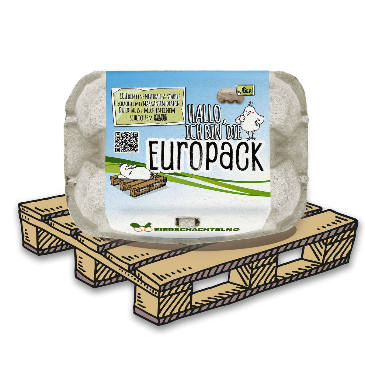 6er EuroPack (Palette) mit Etikett inklusive Etikettengestaltung