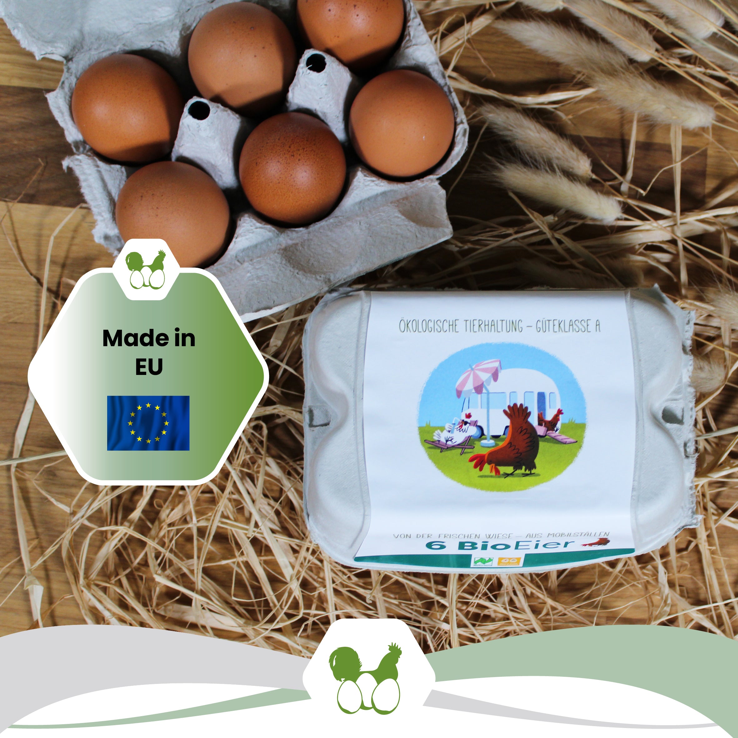 6er ComPac Mobilstalletikett Naturland "Made in EU"