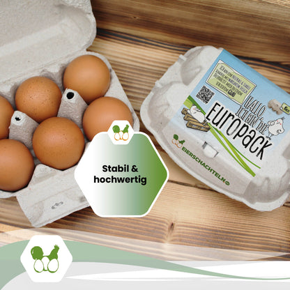 6er EuroPack mit Etikett inklusive Etikettengestaltung  "Stabil &amp; hochwertig"