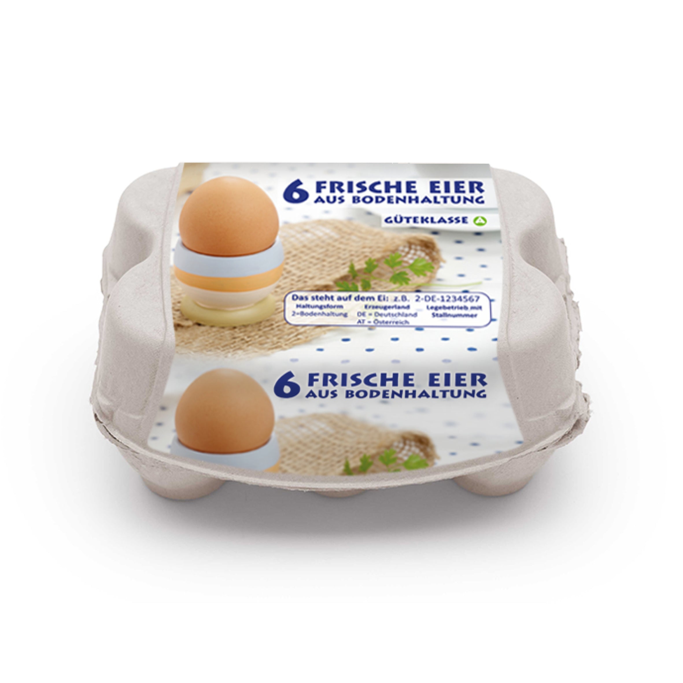 6er Eierschachtel ComPac Bodenhaltung