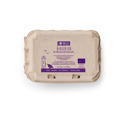 Stempel für Eierschachteln, 6er Ecopack, violett