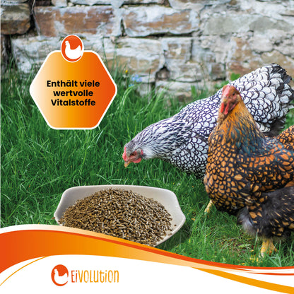 Bio Hühnerfutter Pellets mit Oregano-Kräutermix - Naturland zertifiziert "Enthält viele wertvolle Vitalstoffe" 