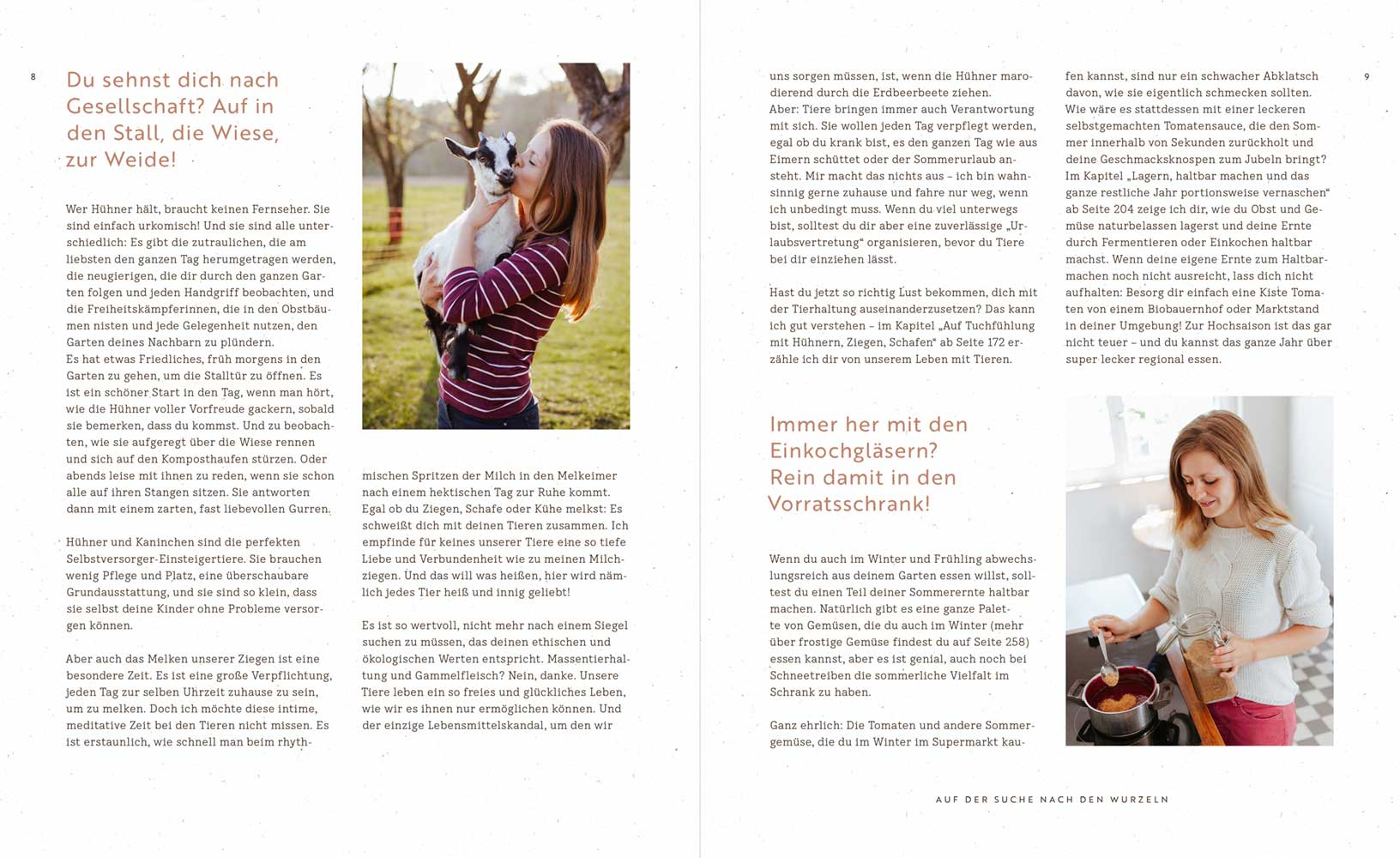 Buch Selbstversorgung, Buchausschnitt