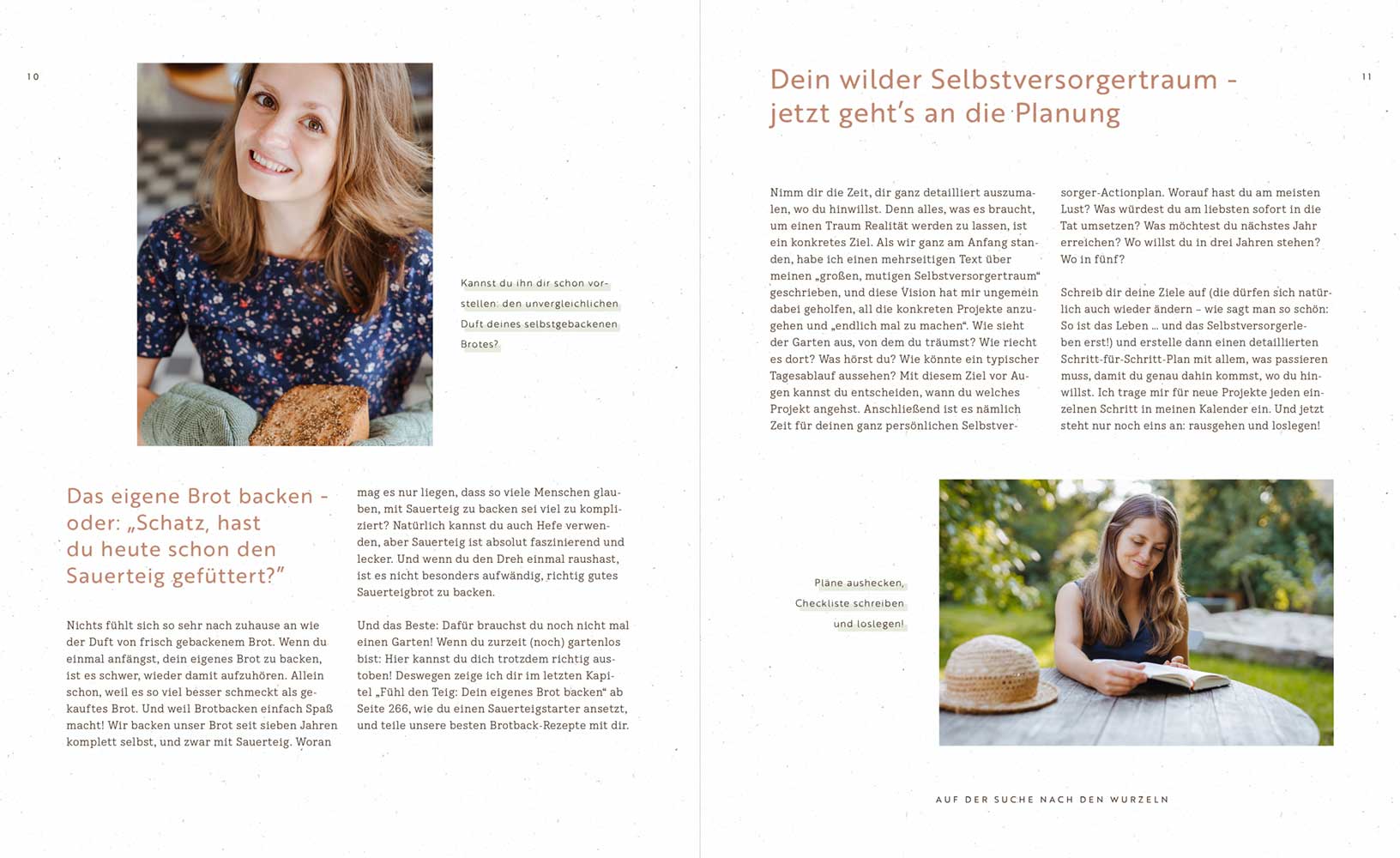 Buch Selbstversorgung, Buchausschnitt