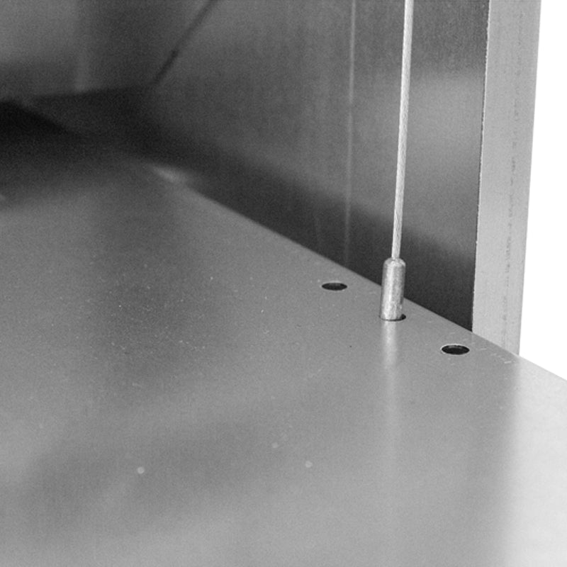 Futterautomat mit Trittklappe, Nahaufnahme Seilzug