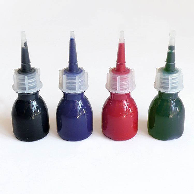 Nachfülltinte für Eierstempel zur Eierkennzeichnung (Egg-Flex), 10 ml in 4 Farben