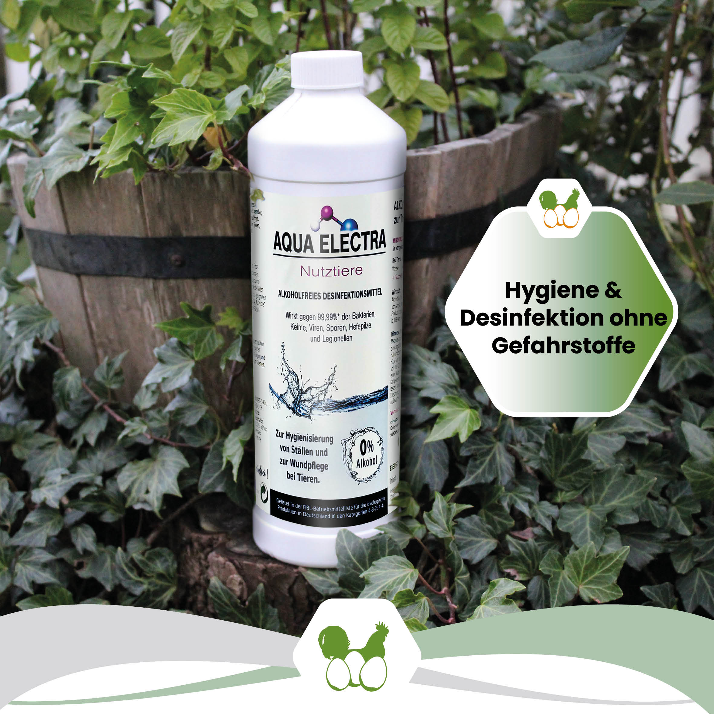 AQUA ELECTRA Nutztiere – Stallhygiene &amp; Wundpflege bei Tieren (alkoholfrei)