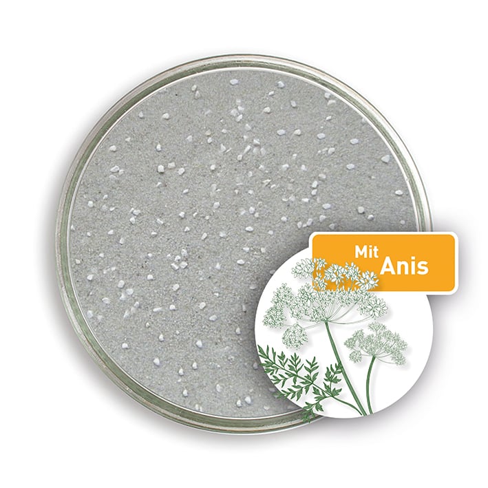 Badesand mit Anis für Hühner und Wachteln, in der Petrischale 