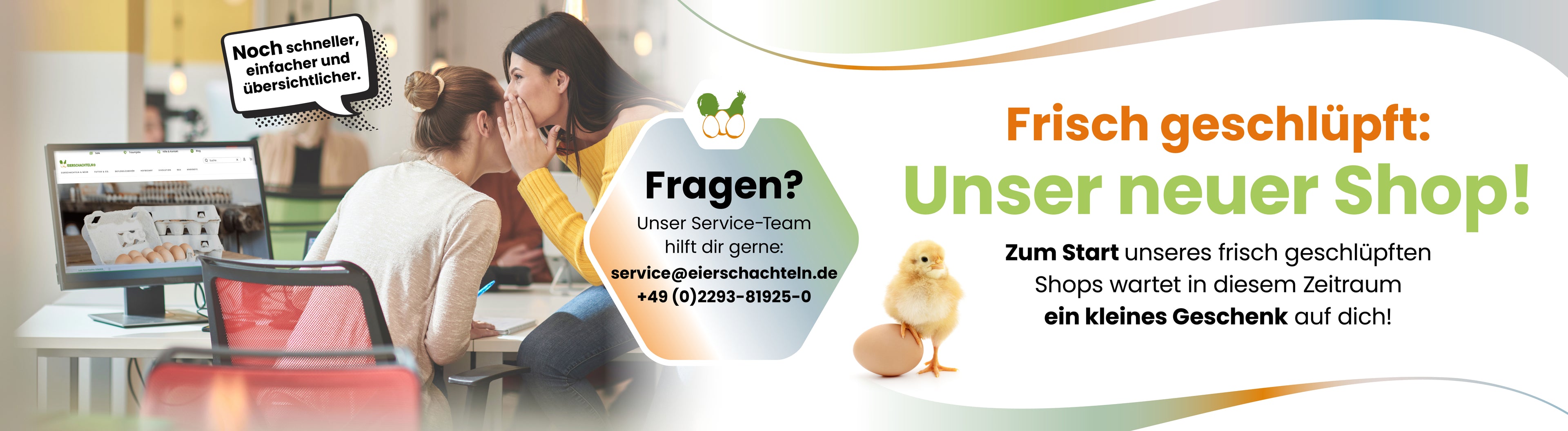 Shopbanner Systemwechsel Kundeninfo