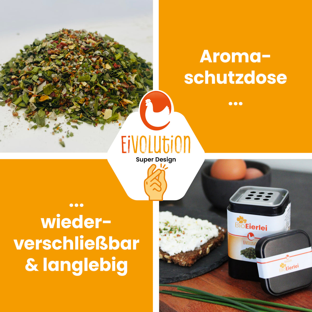 Bio Eierlei "Aromaschutzdose wieder verschließbar &amp; langlebig"  