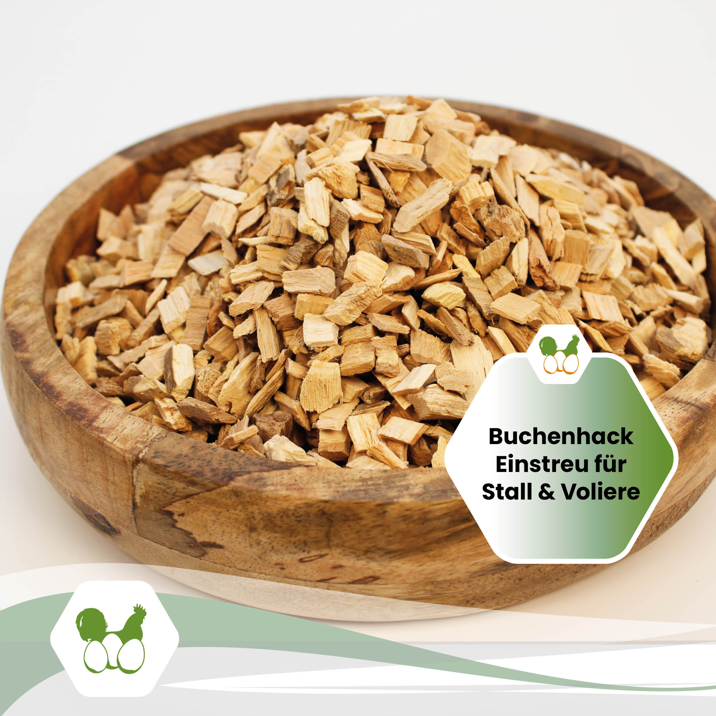 Buchenhack Einstreu für Stall &amp; Voliere - 5 oder 15 kg