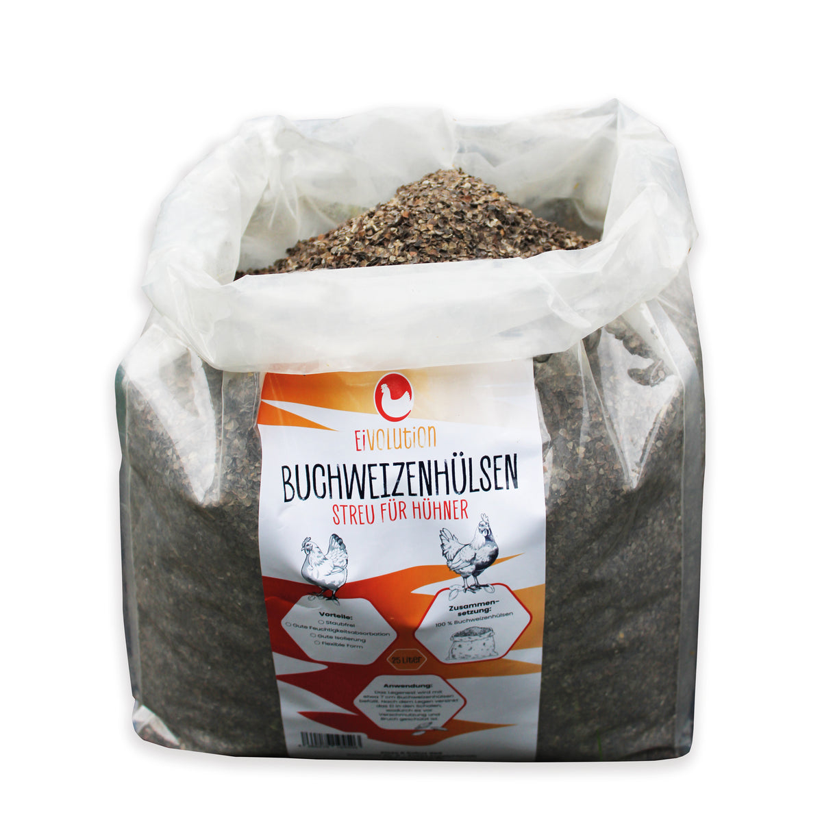Buchweizenhülsen-Streu, im Sack
