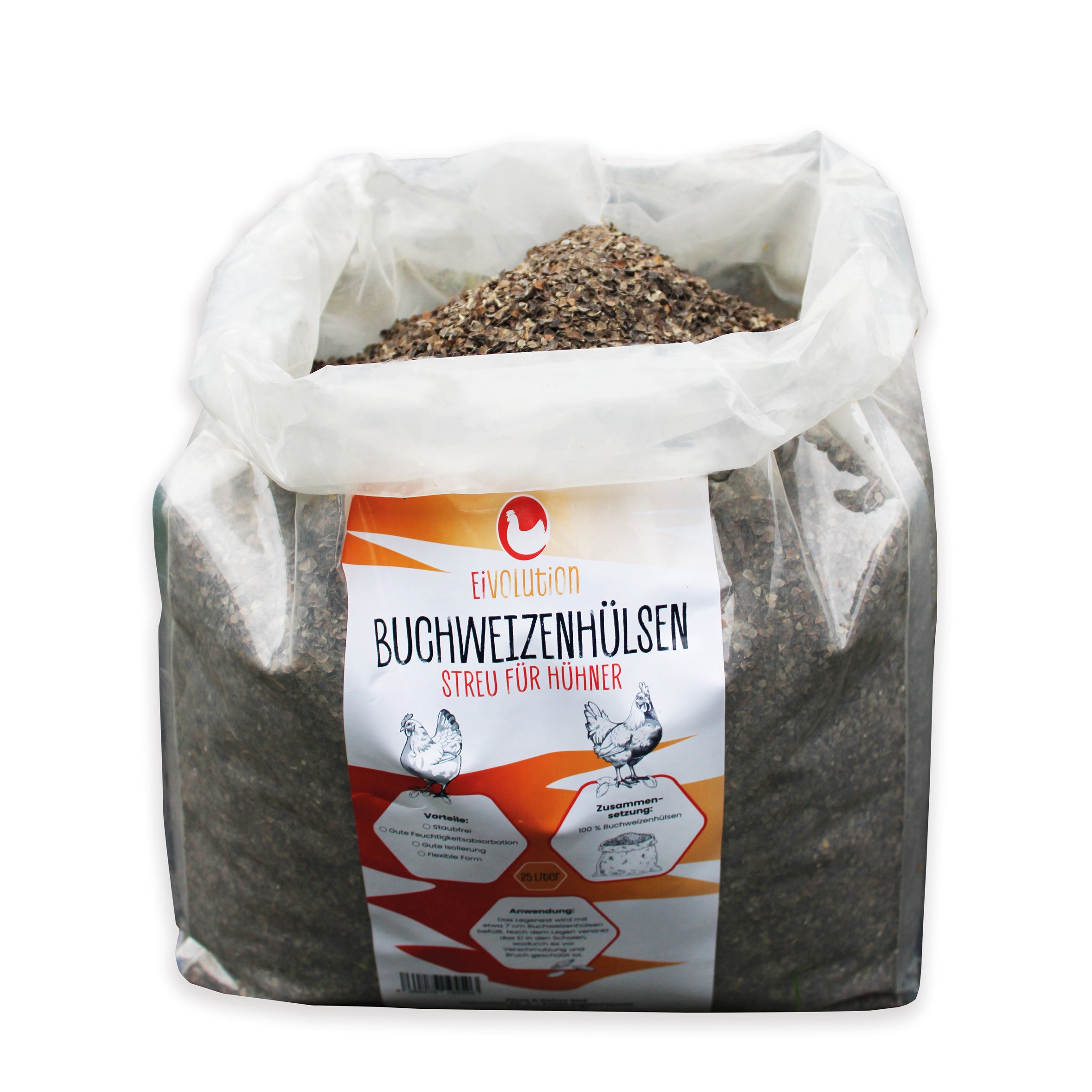 Buchweizenhülsen-Streu, im Sack