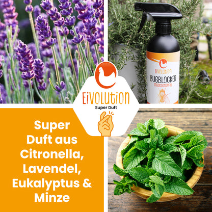 Bug Blocker Insektenspray "Super Duft aus Citronella, Lavendel, Eukalyptus &amp; Minze"