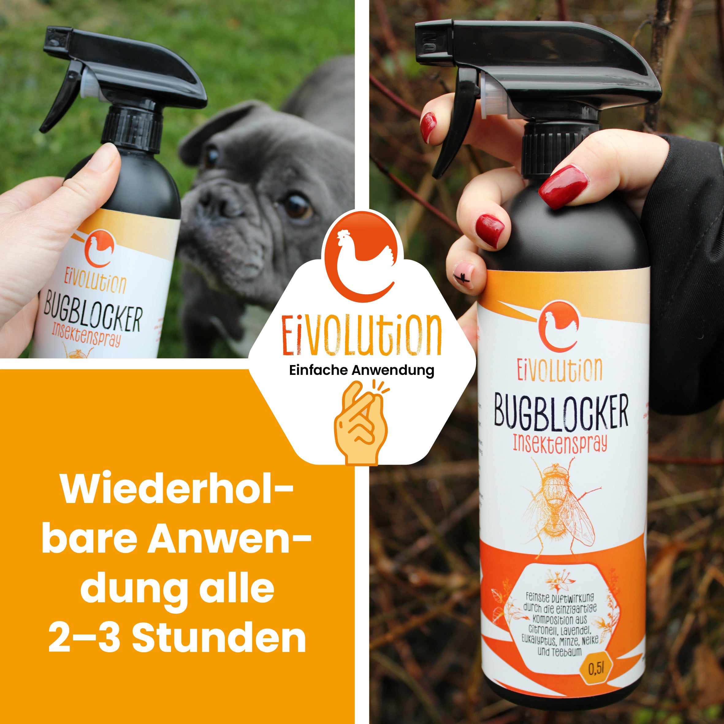 Bug Blocker Insektenspray "Wiederholbare Anwendung alle 2-3 Stunden"