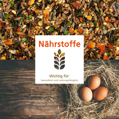 Carl Wolf Legestruktur - Alleinfuttermittel für Legehennen "Wichtig für: Gesundheit und Leistungsfähigkeit" 