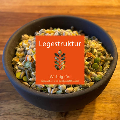 Carl Wolf Legestruktur - Alleinfuttermittel für Legehennen "Wichtig für: Gesundheit und Leistungsfähigkeit"