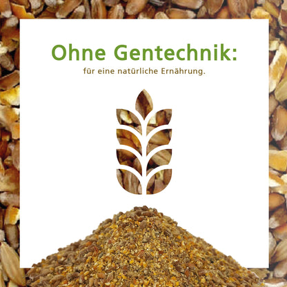 Geflügelkörnerfutter von Carl Wolf "Ohne Gentechnik: für eine natürliche Ernährung" 