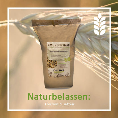 Carl Wolf Legestruktur - Alleinfuttermittel für Legehennen "Naturbelassen: Frei von Zusätzen" 