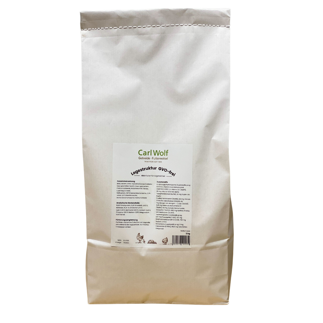 Carl Wolf Legestruktur - Alleinfuttermittel für Legehennen, 3kg 