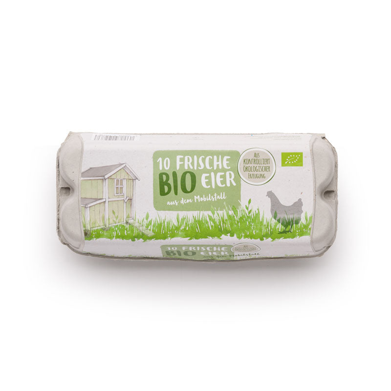 ComPac 10er Eierschachtel mit Etikett Mobilstall-Biohaltung