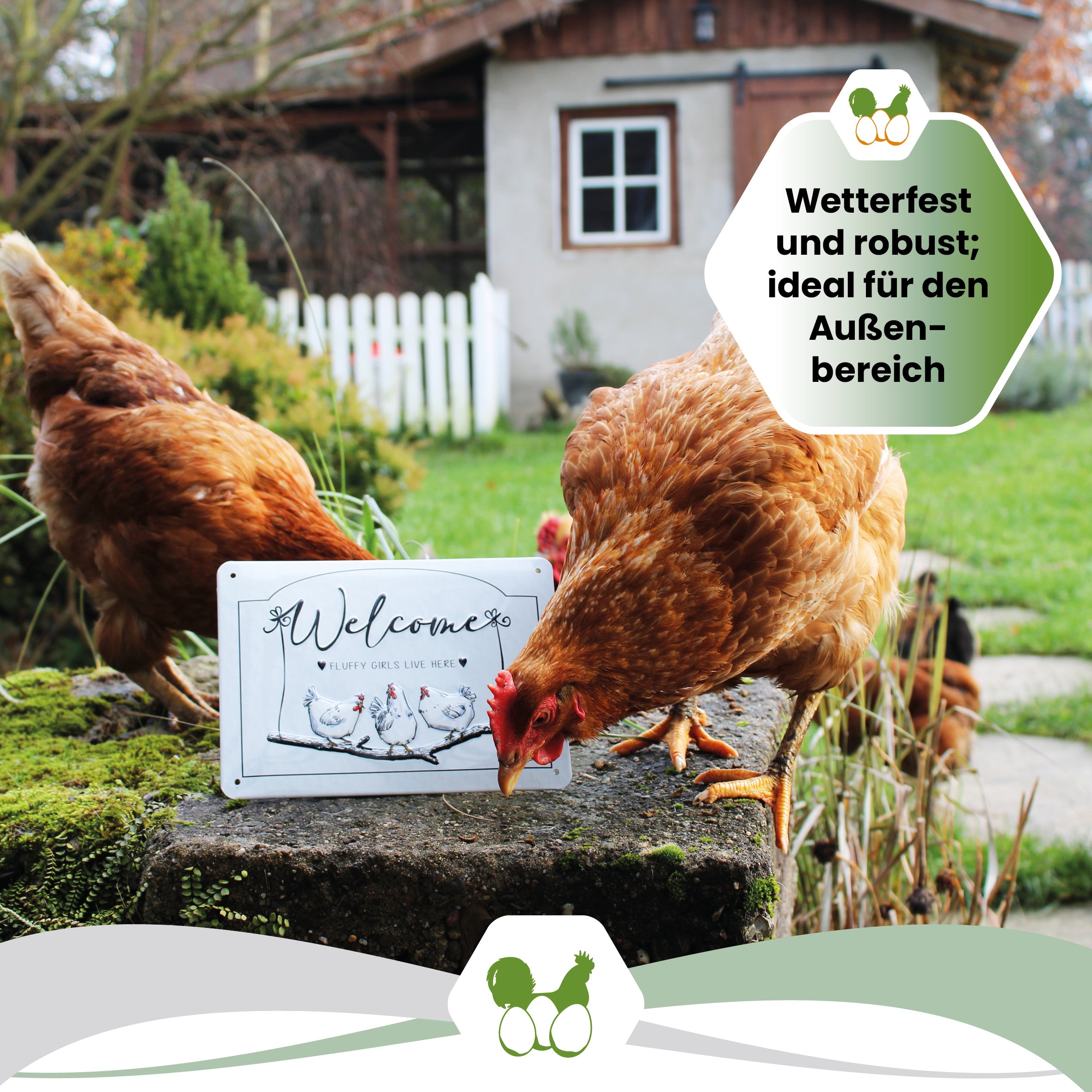 Dekoschild, Welcome "Wetterfest und robust ideal für den Außenbereich"