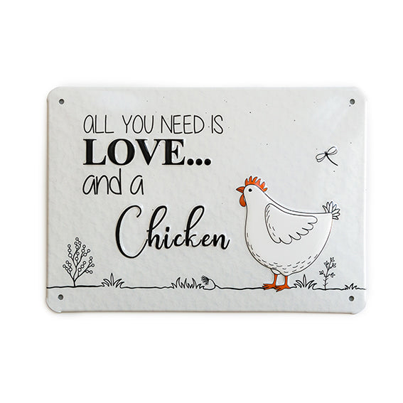 Alu-Schild Little Farm Design „Love“, Frontal 