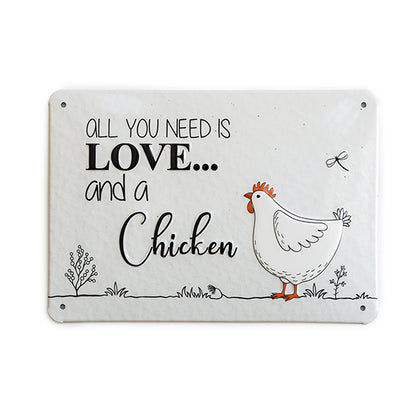 Alu-Schild Little Farm Design „Love“, Frontal 