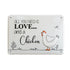 Alu-Schild Little Farm Design „Love“, Frontal 