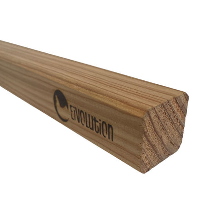Eivolution Echtholz Sitzstange für Geflügel - 1,20 Meter, mit eingebranntem eivolution Logo