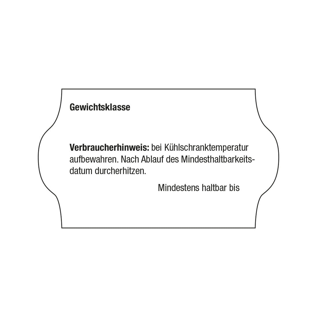 Etiketten 32 x 19 mm für Eier-Auszeichnung ohne Trennstriche, einzelnes Etikett