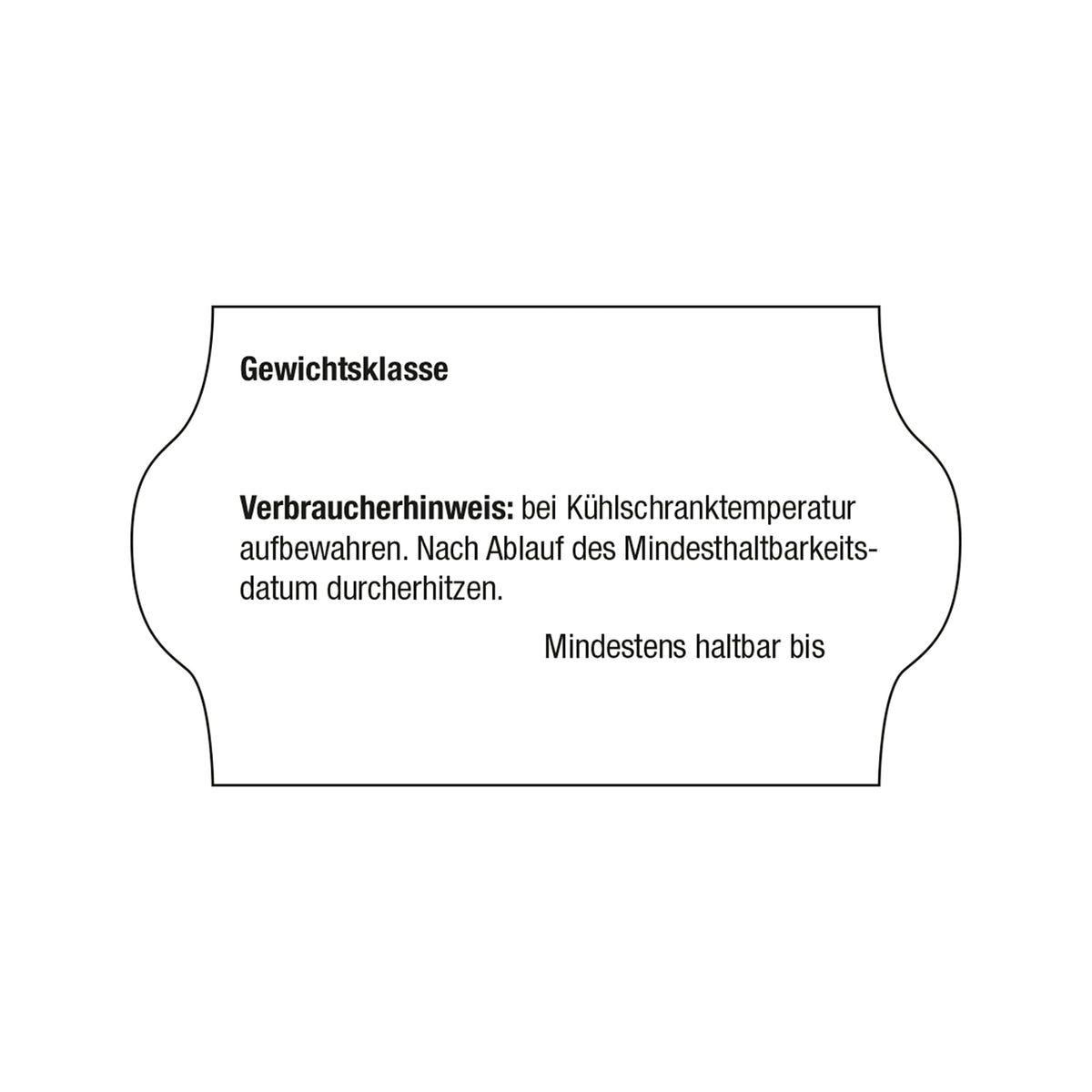 Etiketten 32 x 19 mm für Eier-Auszeichnung ohne Trennstriche, einzelnes Etikett