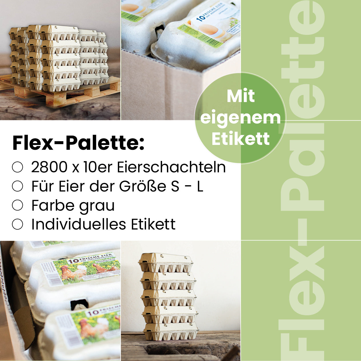 Flex-Palette 10er mit eigenem Etikett (min. 2800 Stück)