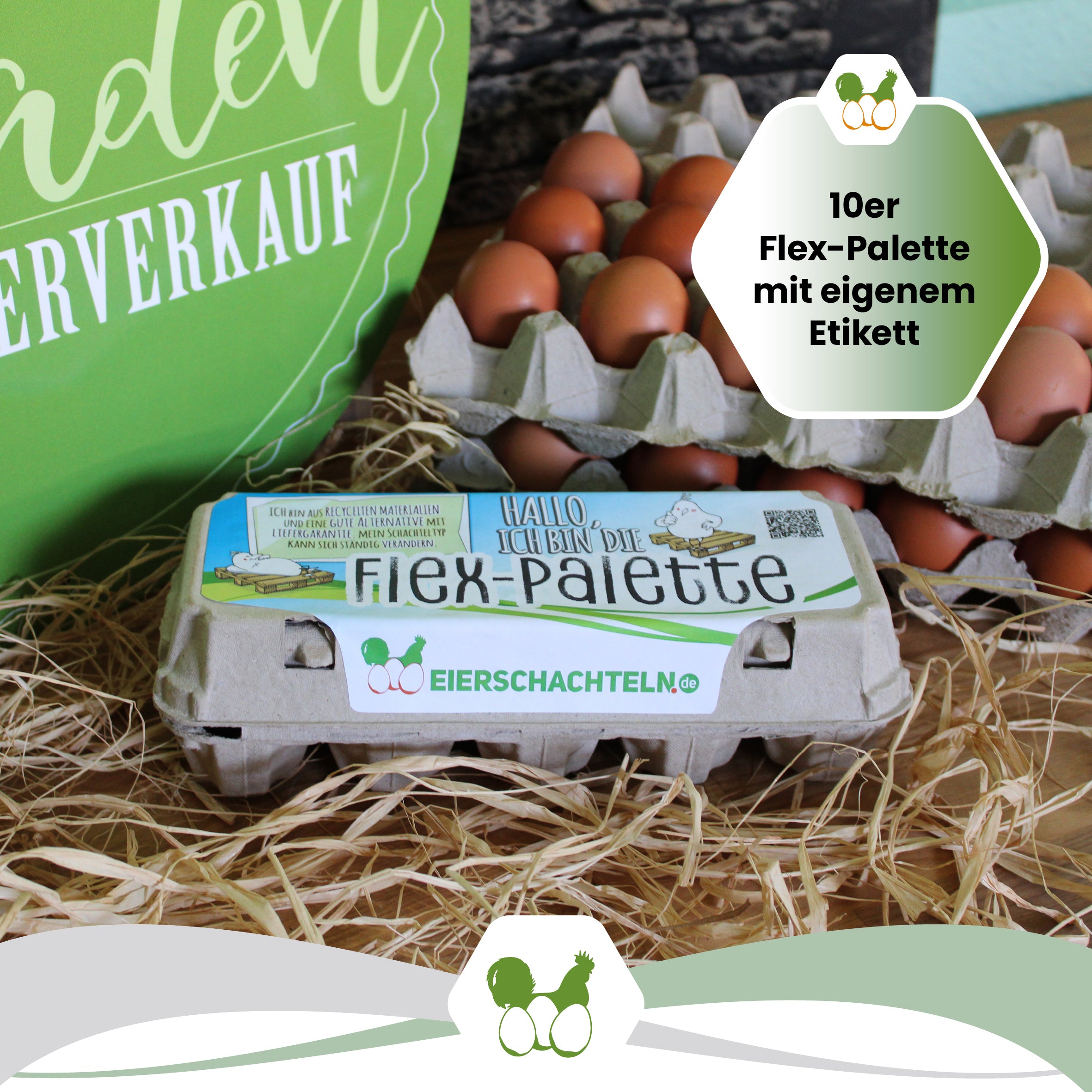"Flex-Palette 10er mit eigenem Etikett"