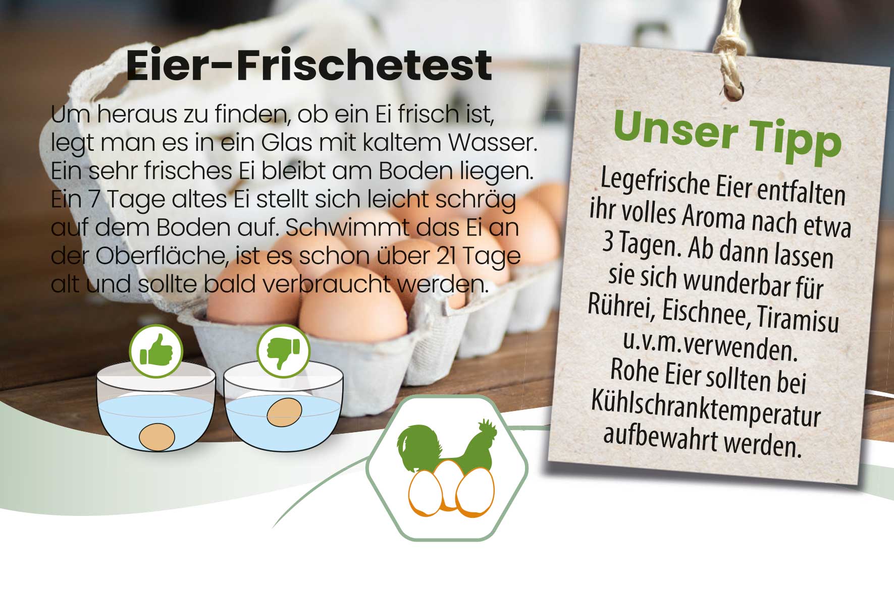 Karten mit Erzeugercode-Erklärung in drei Varianten