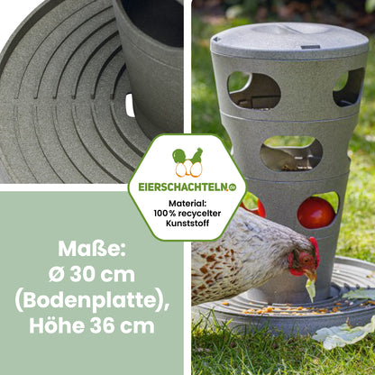 Futterturm Beeztees eco friendly , 36 cm "Maße: Ø 30 cm (Bodenplatte), Höhe 36 cm"