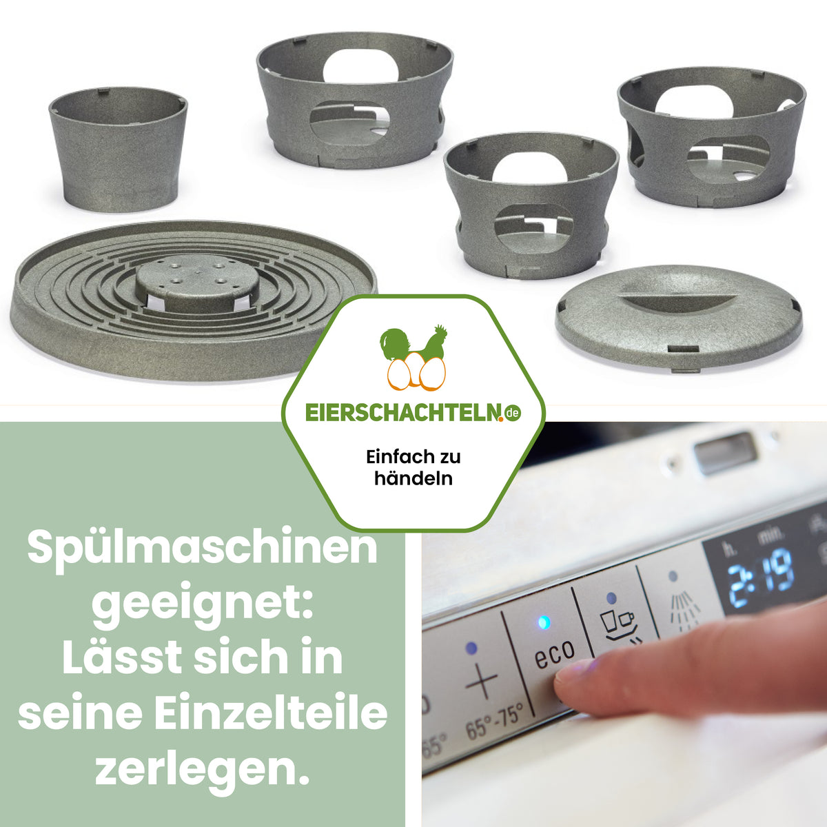 Futterturm Beeztees eco friendly , 36 cm "Spülmaschinen geeignet: Lässt sich in seine Einzelteile zerlegen."
