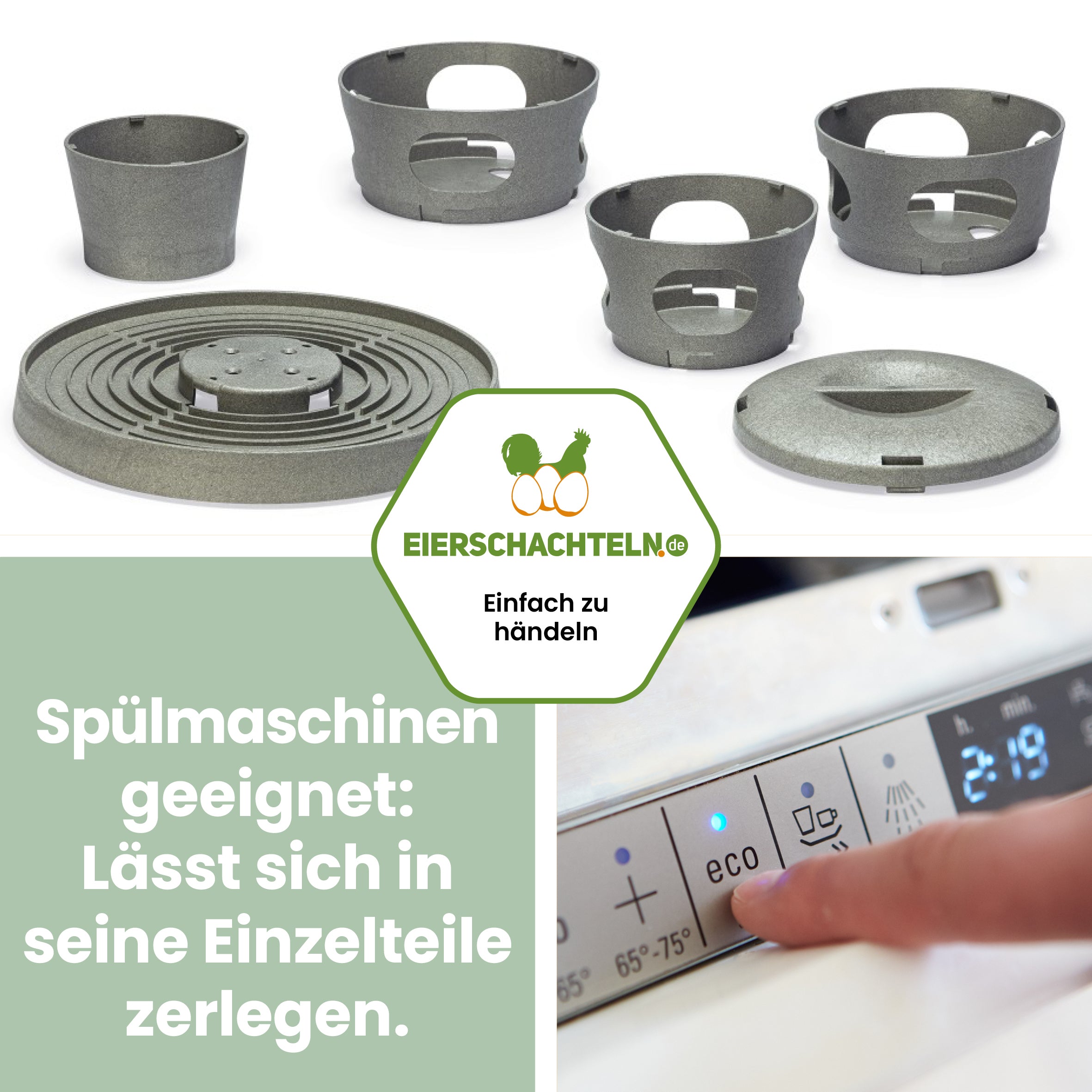 Futterturm Beeztees eco friendly , 36 cm "Spülmaschinen geeignet: Lässt sich in seine Einzelteile zerlegen."