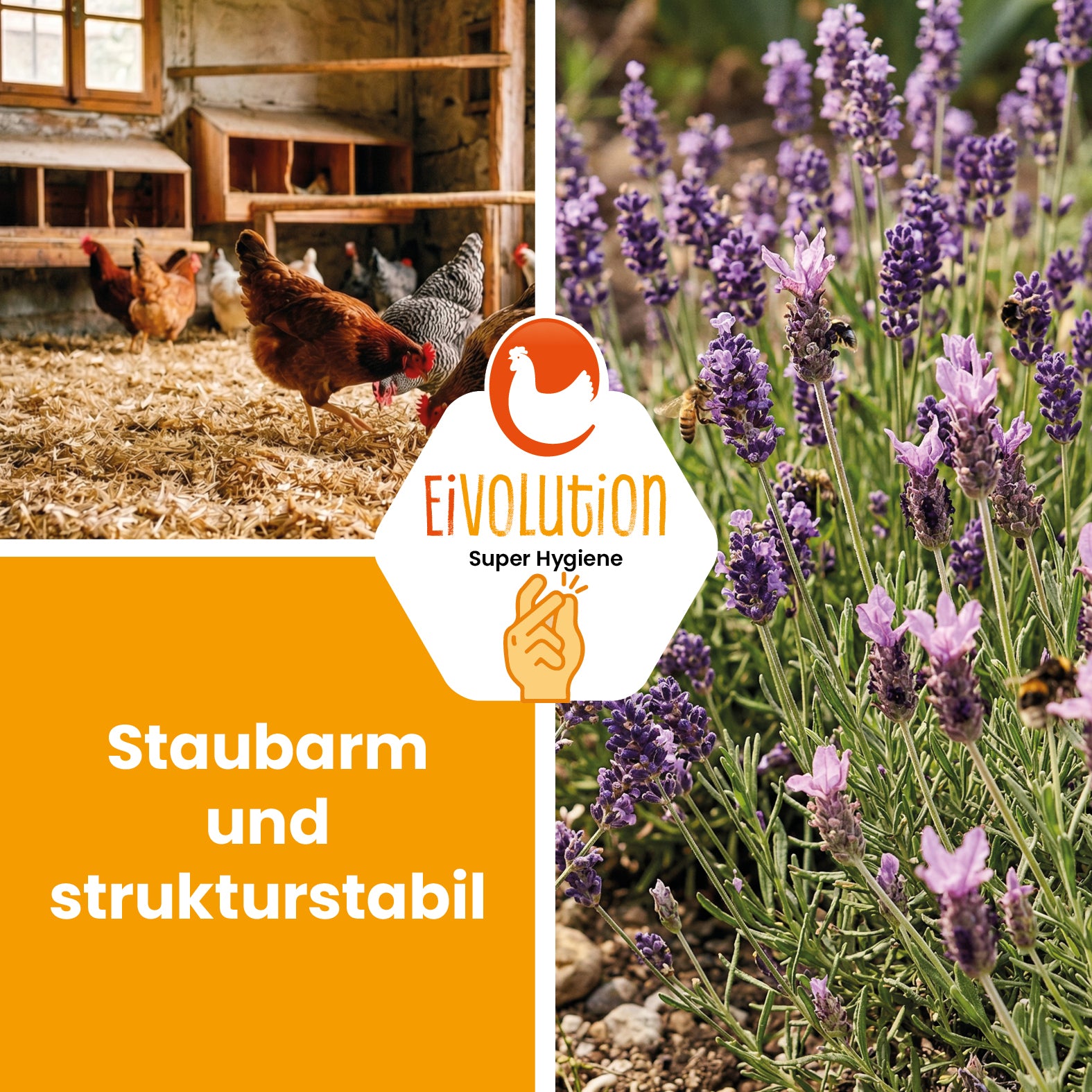 Hanfeinstreu mit Lavendel-Öl – 14 kg Ballen