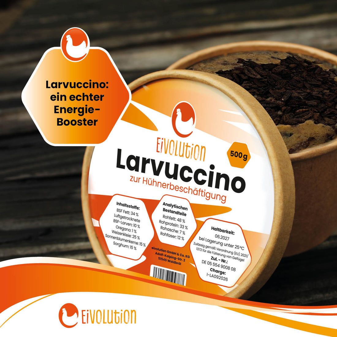 Larvuccino "Larvuccino: ein echter Energie - Booster"