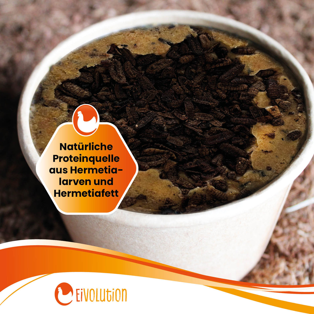Larvuccino "Natürliche Proteinquelle aus Hermetialarven und Hermetiafett" 