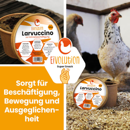 Larvuccino "Sorgt für Beschäftigung, Bewegung und Ausgeglichenheit"