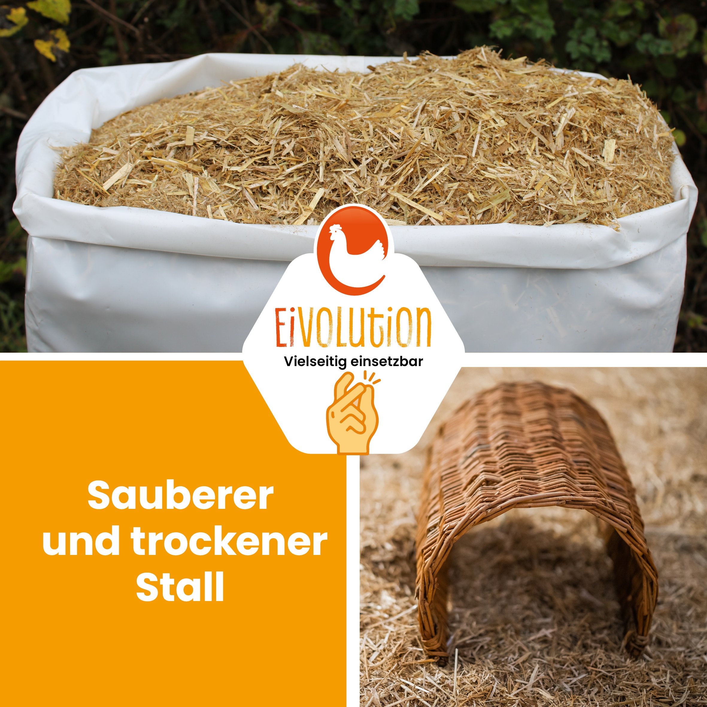 Bio Strohballen "Sauberer und trockener Stall"
