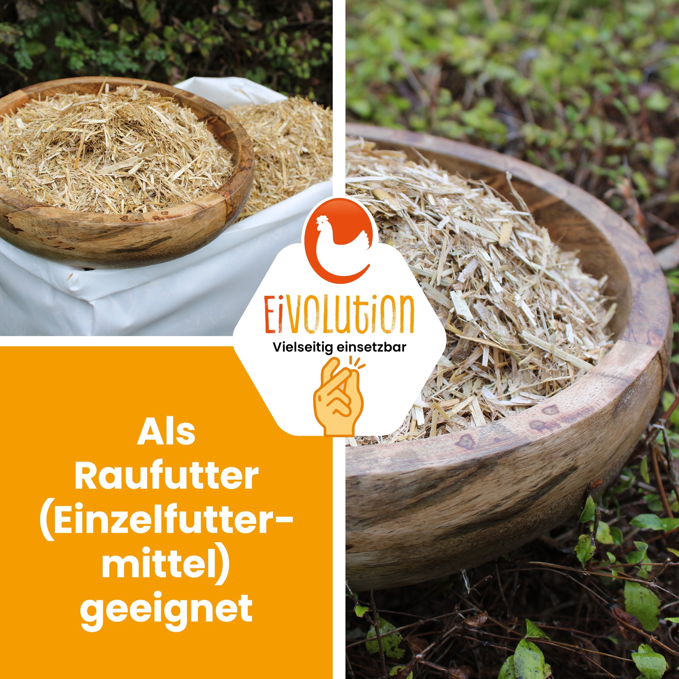 Bio Strohballen "Als Raufutter (Einzelfuttermittel) geeignet"