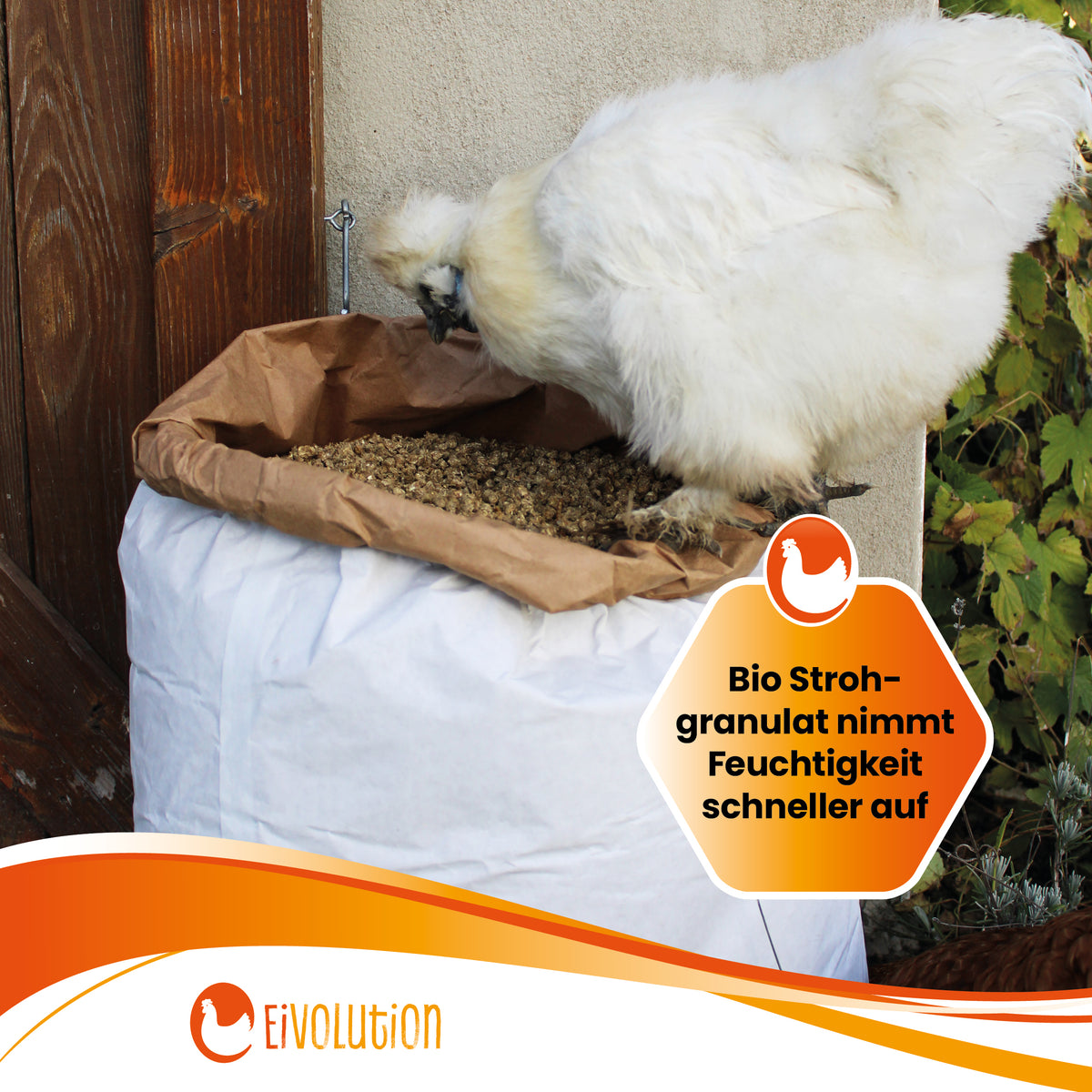 Bio-Strohgranulat "Bio-Strohgranulat nimmt Feuchtigkeit schneller auf"