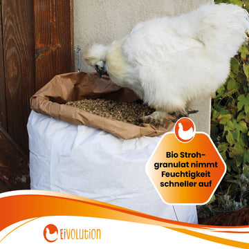 saatgut für hühnerauslauf Bio Strohgranulat Einstreu für Hühner und andere Tiere 18 kg –  eierschachteln.de