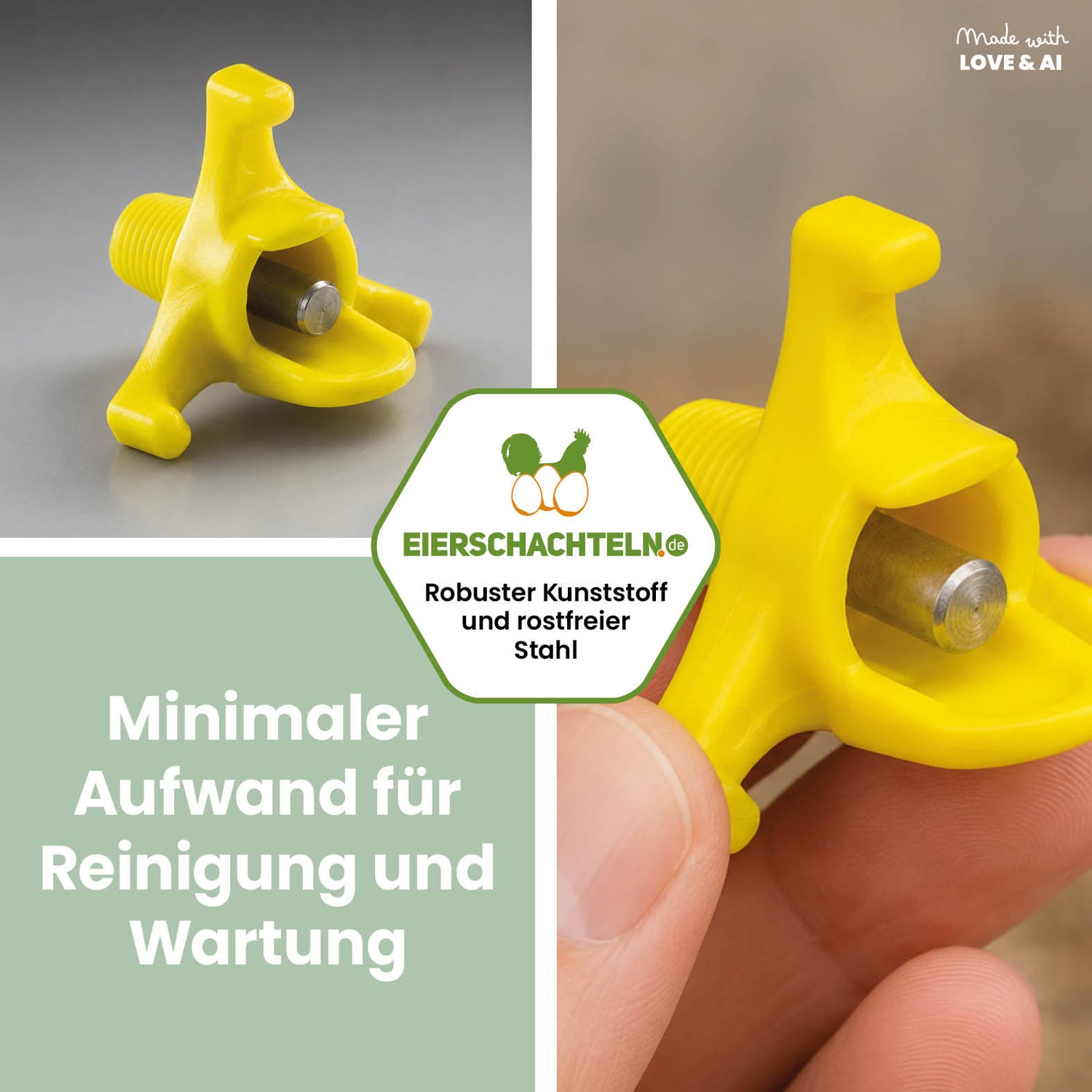 Horizontaler Tränknippel für Geflügel