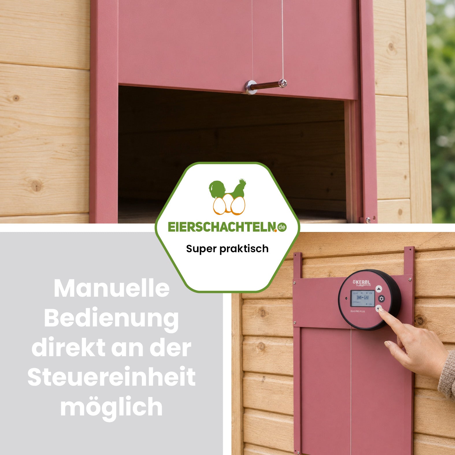Automatische Hühnertür Duo Pro Plus Komplettset - zwei Farben