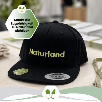 Naturland Premium Snapback Cap aus Bio-Baumwolle